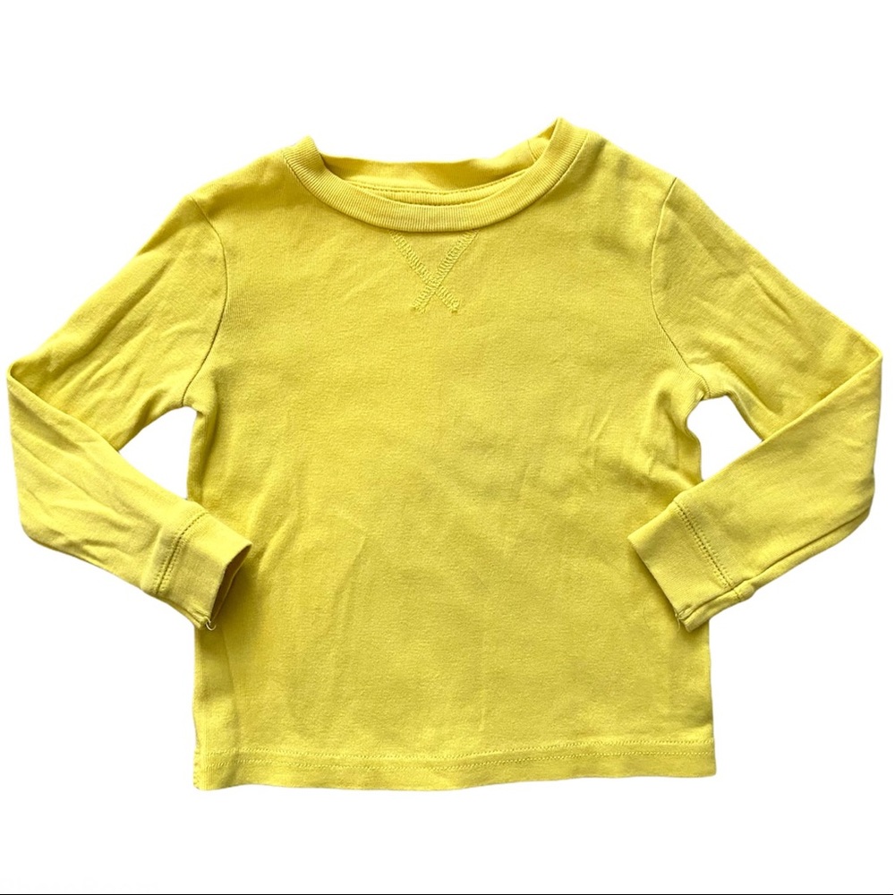 ❄️Free w/ purchase! Primary yellow pajama shirt top, 12-18m